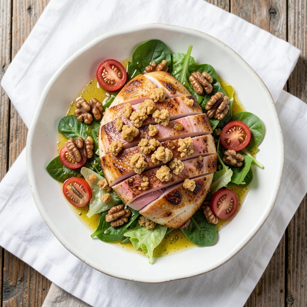 Apple Cake Tea Room Chicken Salad Recipe: Tea-Inspired Layers With Crunchy Walnut Topping