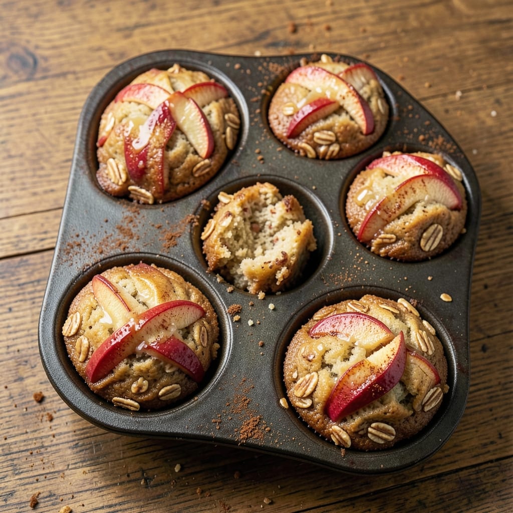 Apple Cinnamon Oatmeal Muffins Recipe: Warm Spice Streusel Hugs Moist Apple Bites