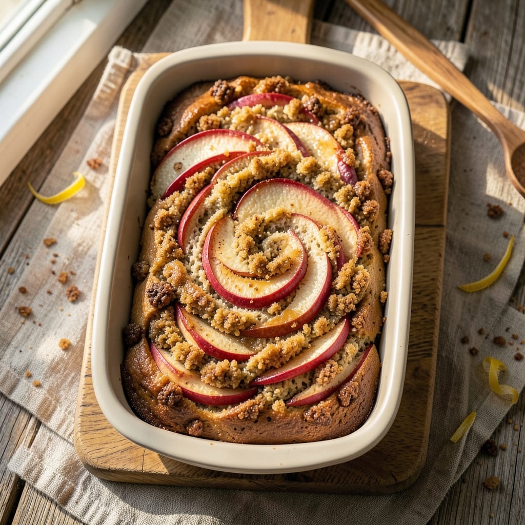 Apple Cinnamon Streusel Bread Recipe: Warm Spice Streusel Crown Over Moist Apple Layers