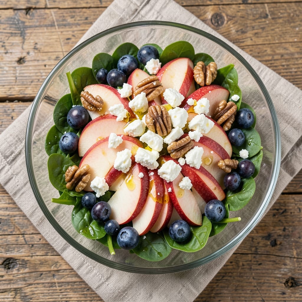 Apple Blueberry Salad Recipe: Crunchy Apple-Blueberry Bliss With Creamy Goat Cheese