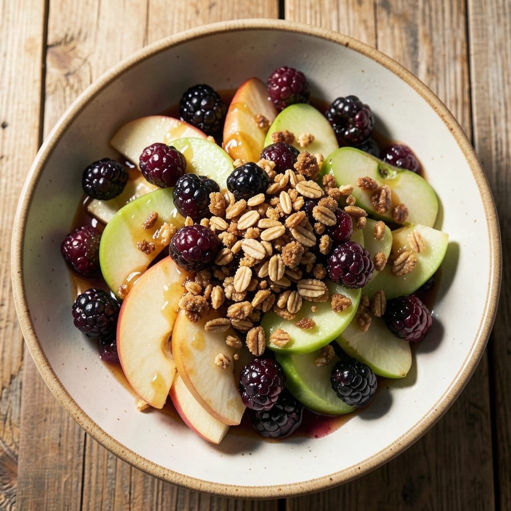 Apple and Blackberry Recipe: Baked Cinnamon Crumble With Juicy Fruit Layers