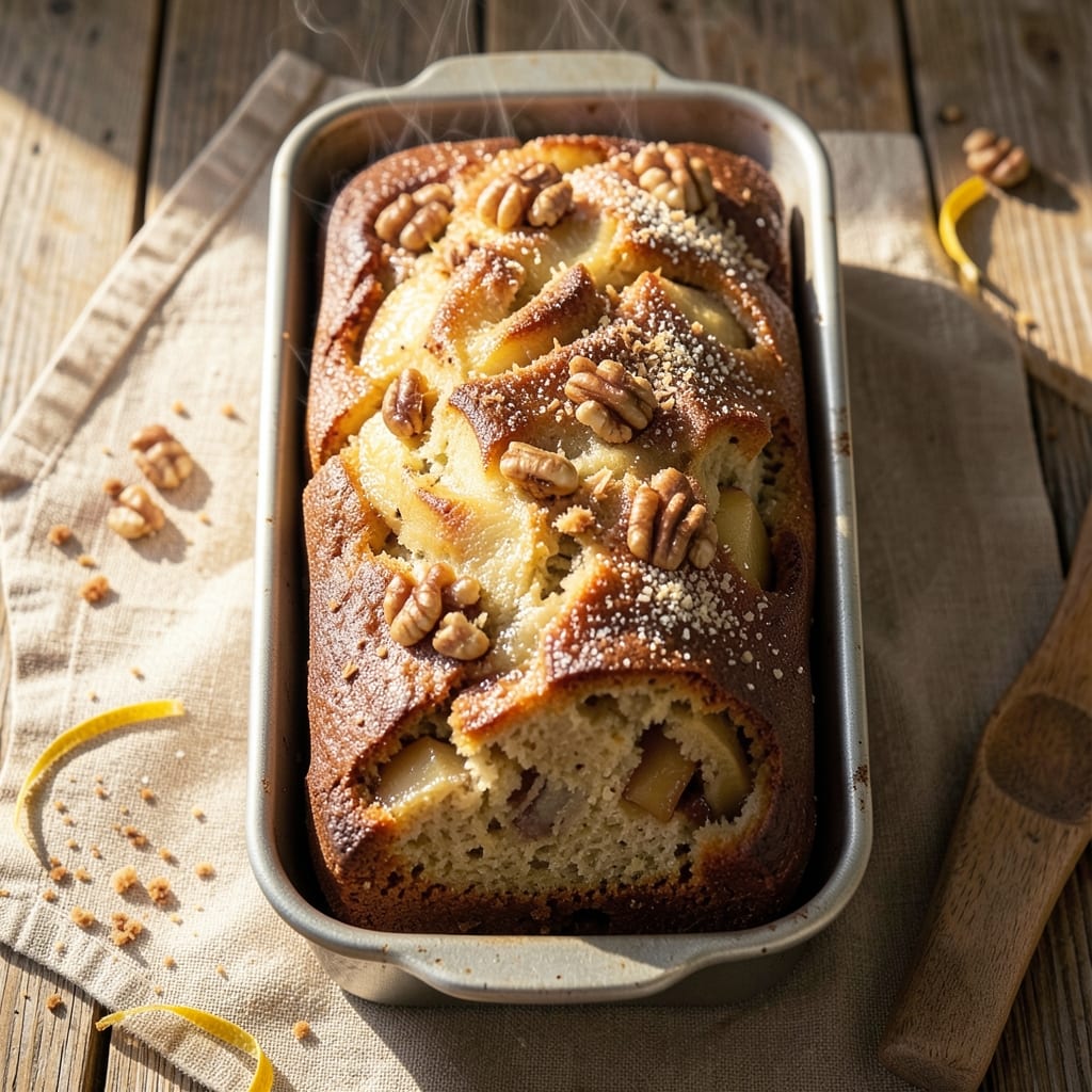 Apple Cider Banana Bread Recipe: Moist Layers with Warm Spice Streusel Crown