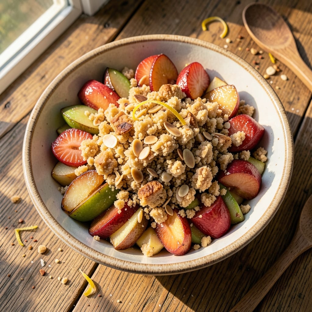 Apple Almond Crumble Recipe: Buttery Streusel Hugs Warm Spiced Apple Filling