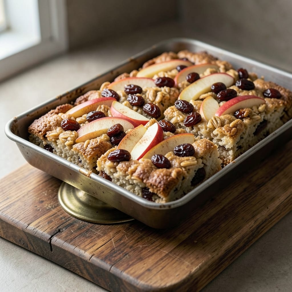 Apple and Raisin Oat Bars Recipe: Chewy Bites With Caramelized Apple Crunch