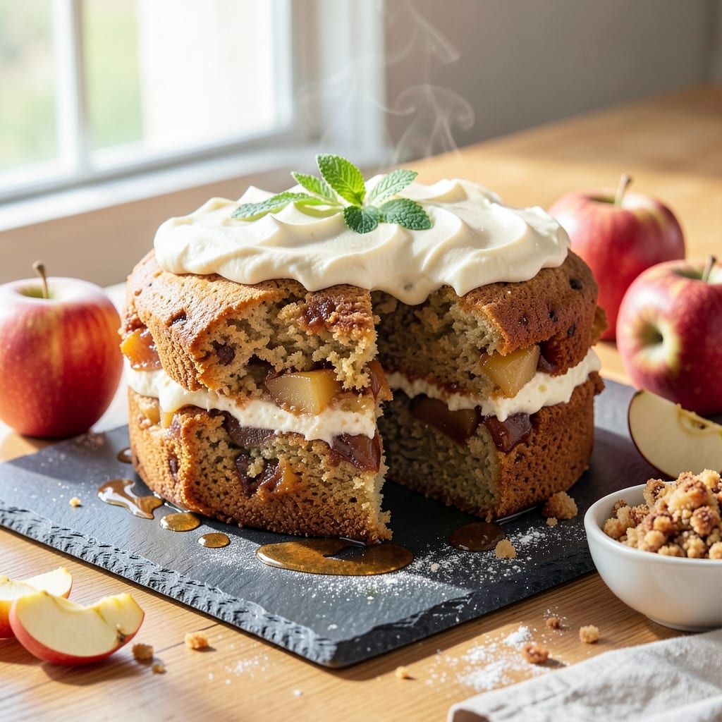 Apple Cake Bakery Recipe: Warm Spice Streusel Over Juicy Fruit Layers