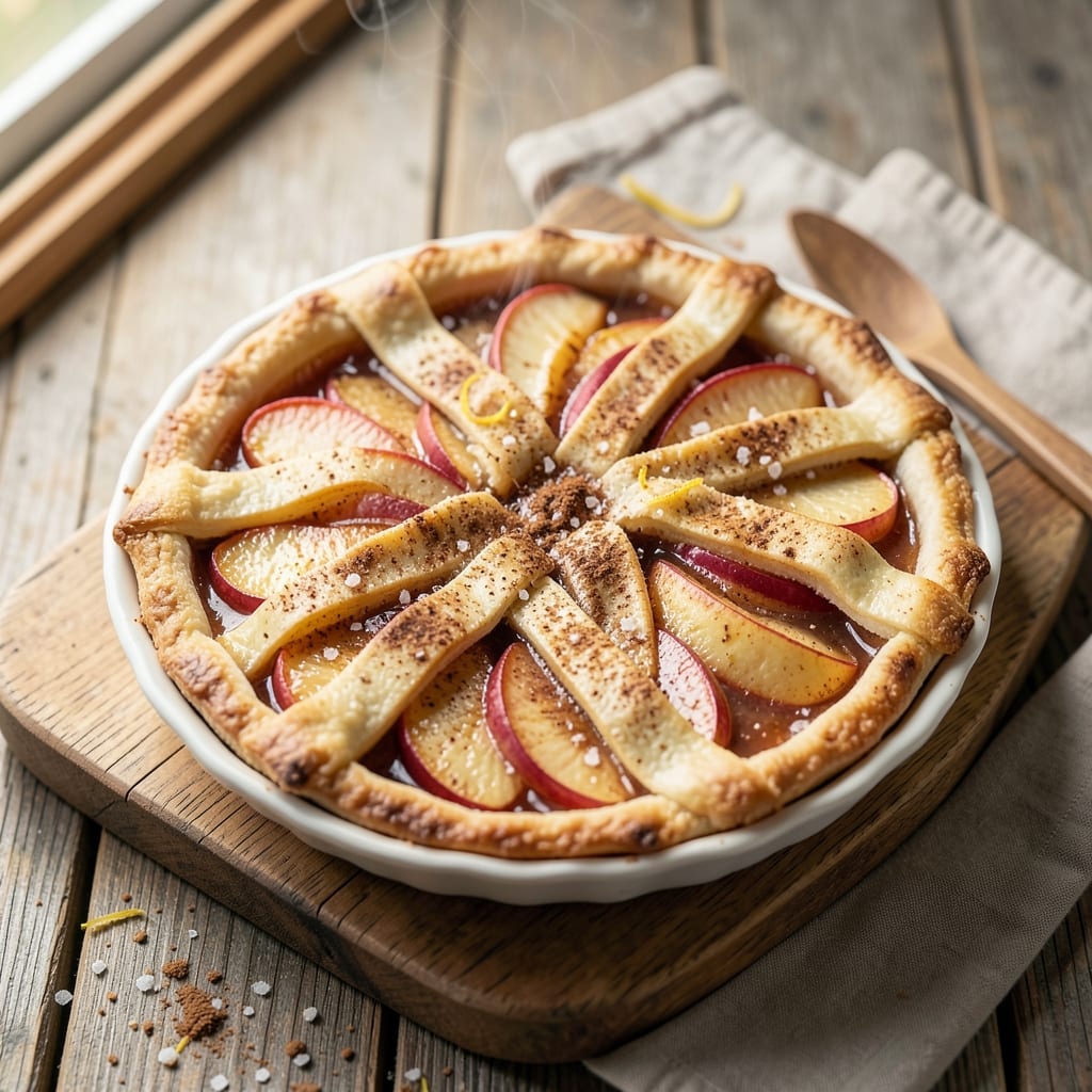 Apple Cinnamon Tart Recipe: Crispy Lattice Top With Caramelized Apple Filling