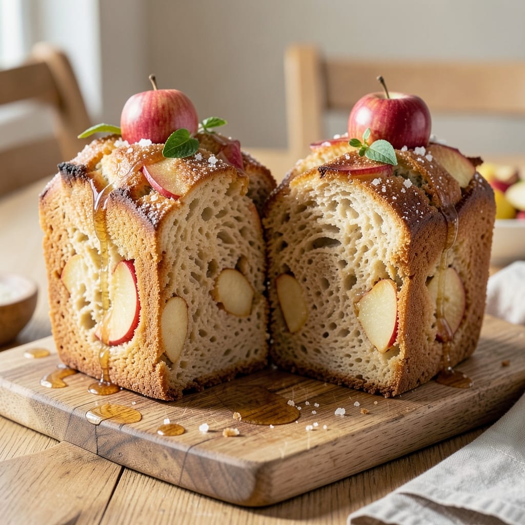 Apple Bread Recipe for 2 Loaves: Buttery Streusel Crown Over Spiced Fruit Layers