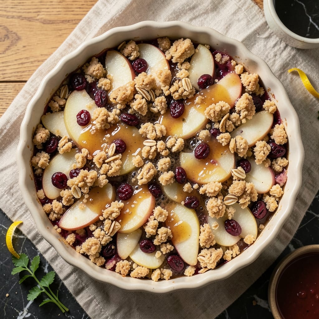Apple Cranberry Crumble Pie Recipe: Buttery Streusel Hugs Tart-Sweet Fruit Layers