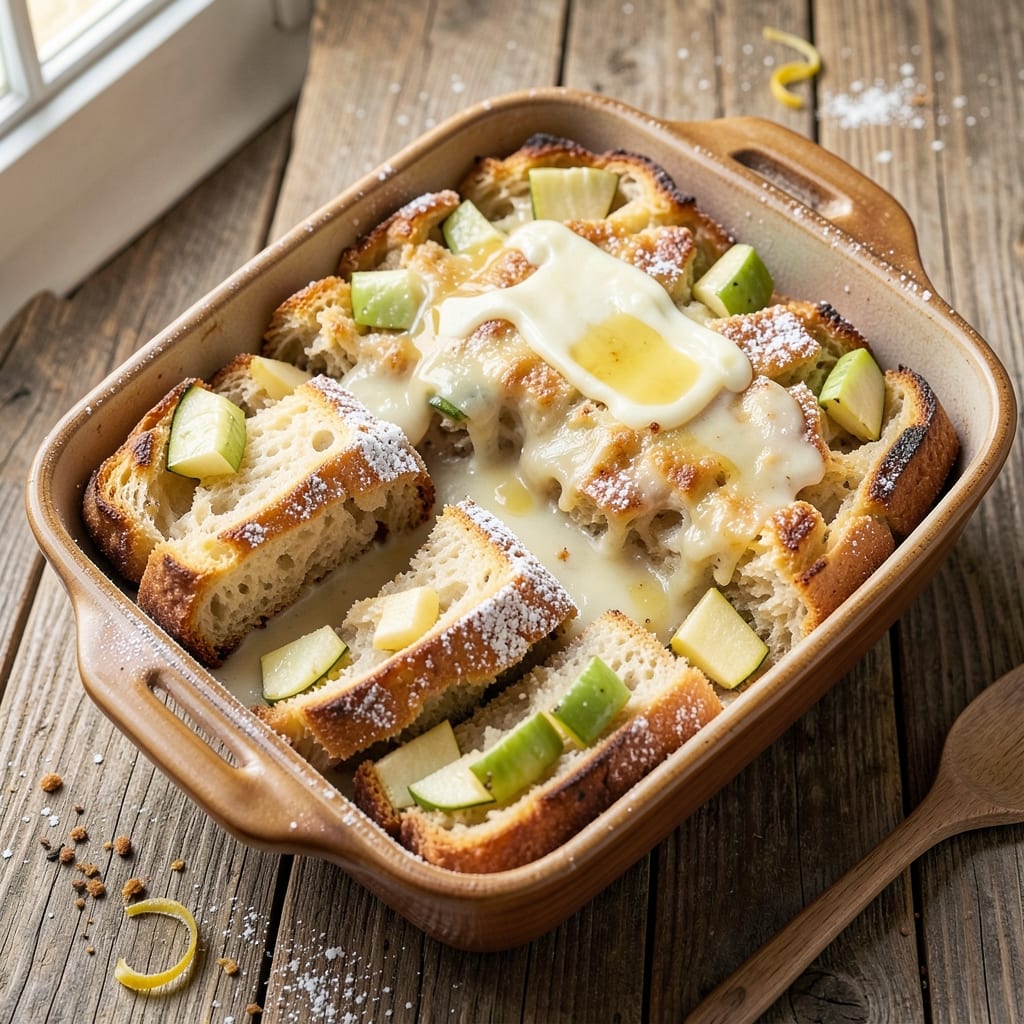 Martha Stewart's Apple Bread Pudding Recipe: Warm Spice Streusel Hugs Cinnamon-Infused Layers