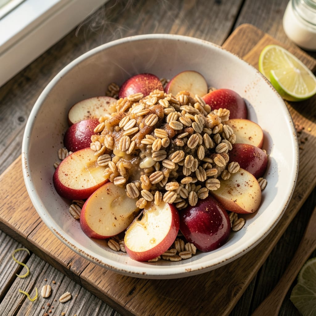 Amish Apple Oat Crisp Recipe: Buttery Streusel Crown Over Warm Cinnamon-Spiced Apples