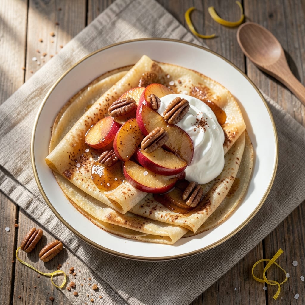 Apple Cinnamon Crepes Recipe: Stackable Sweetness With Buttery Layers