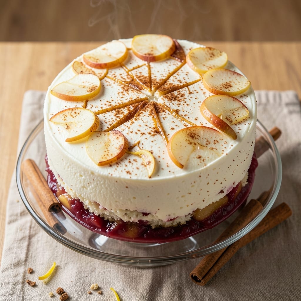 Apple Cinnamon White Cake Recipe: Vanilla Frosting Swirls With Spiced Apple Filling