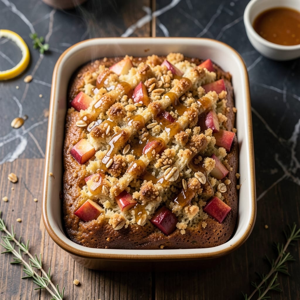 Apple Bread With Crumb Topping Recipe: Buttery Streusel Crown Over Moist Apple Layers