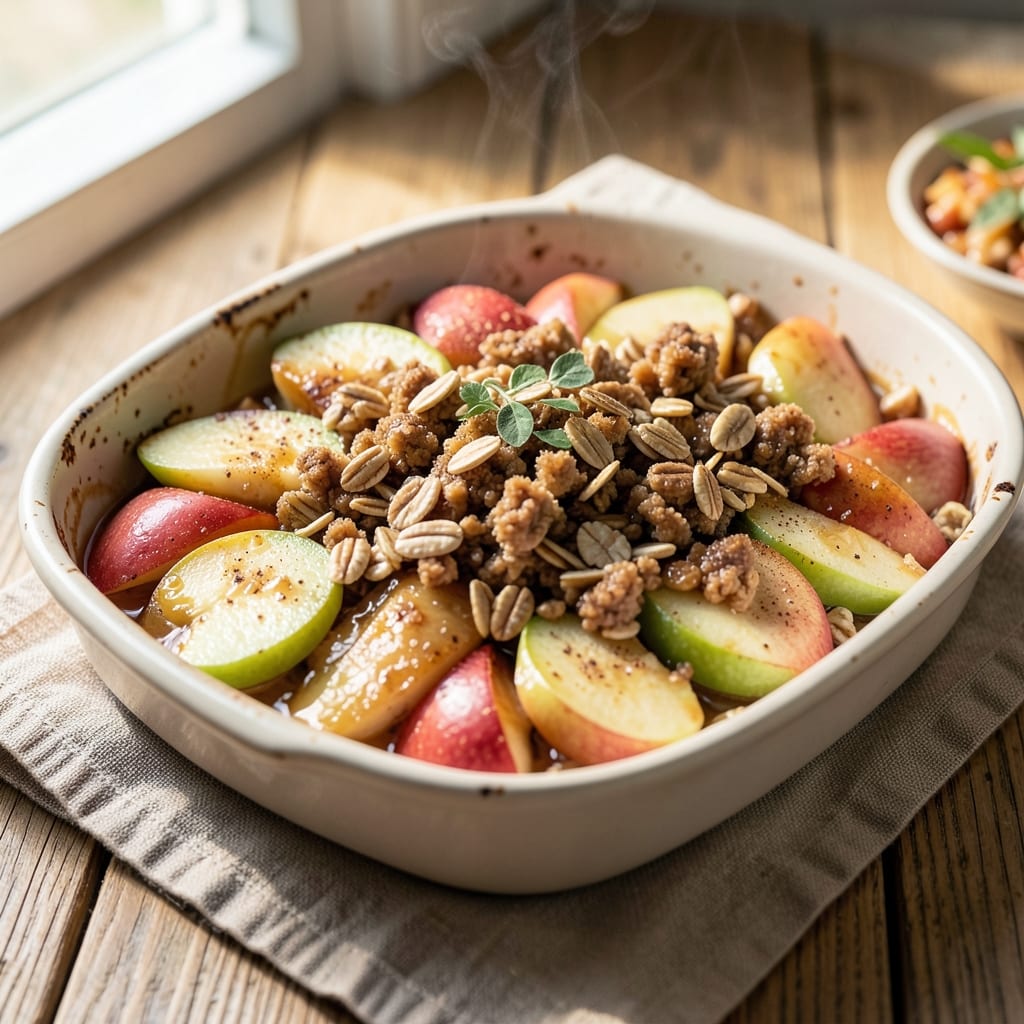 American Apple Crisp Recipe: Warm Spice Streusel Hugs Juicy Fruit Layers