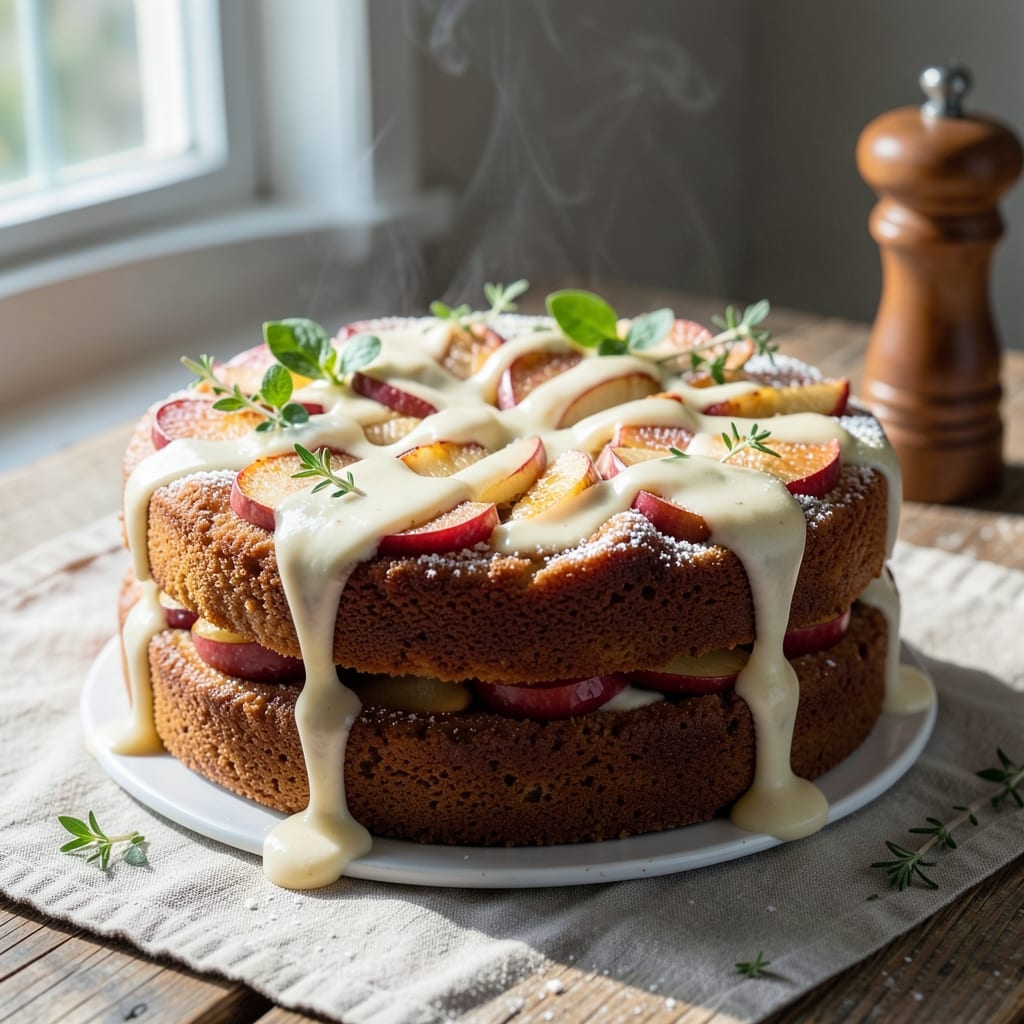 Apple Cake With Buttermilk Sauce Recipe: Moist Apple Layers Drowned in Velvety Drizzle