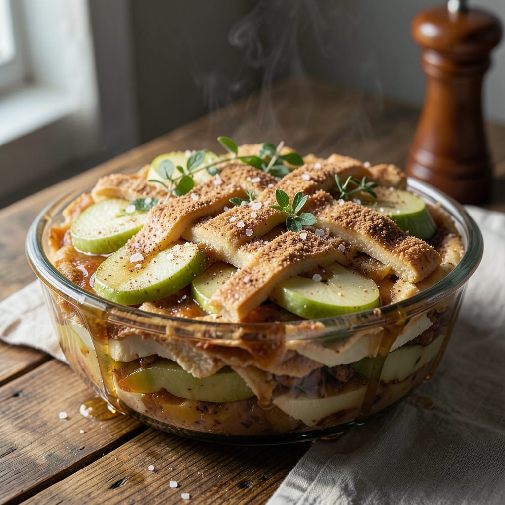 Apple Chat Recipe: Spiced Apple-Filled Pastry with Crunchy Streusel Topping
