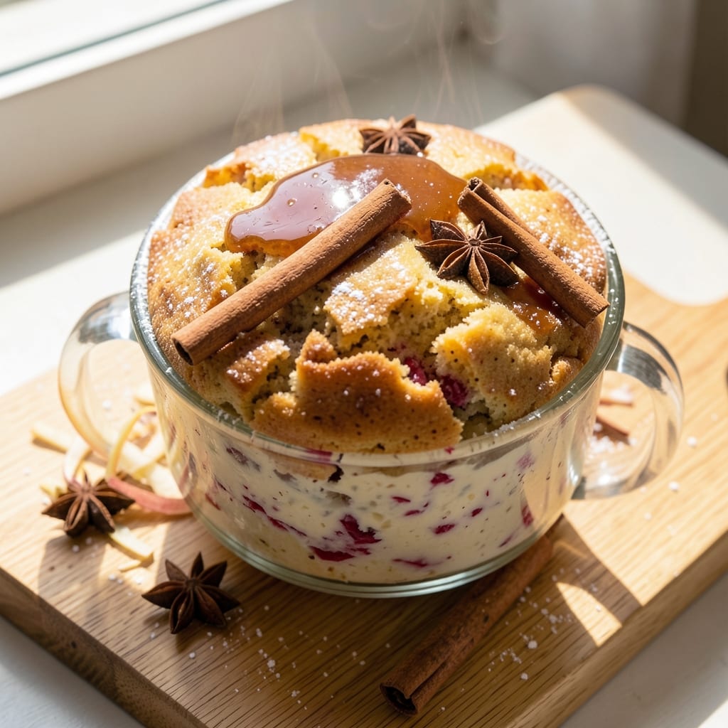 Apple Cinnamon Cottage Cheese Mug Cake Recipe: Warm Spice Swirls With Creamy Cheese Center