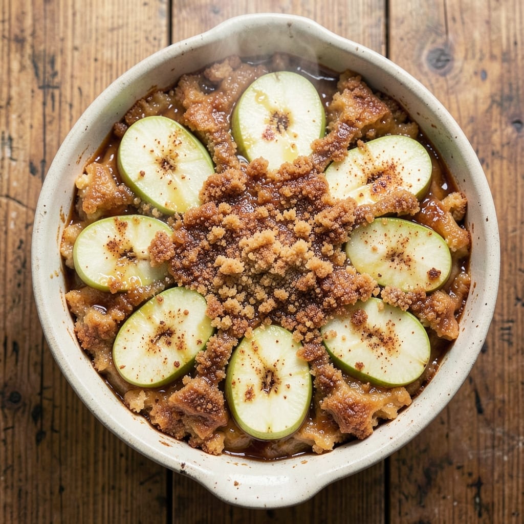 A Cup A Cup A Cup Apple Cobbler Recipe: No-Bake Streusel Crown Over Warm Apple Layers